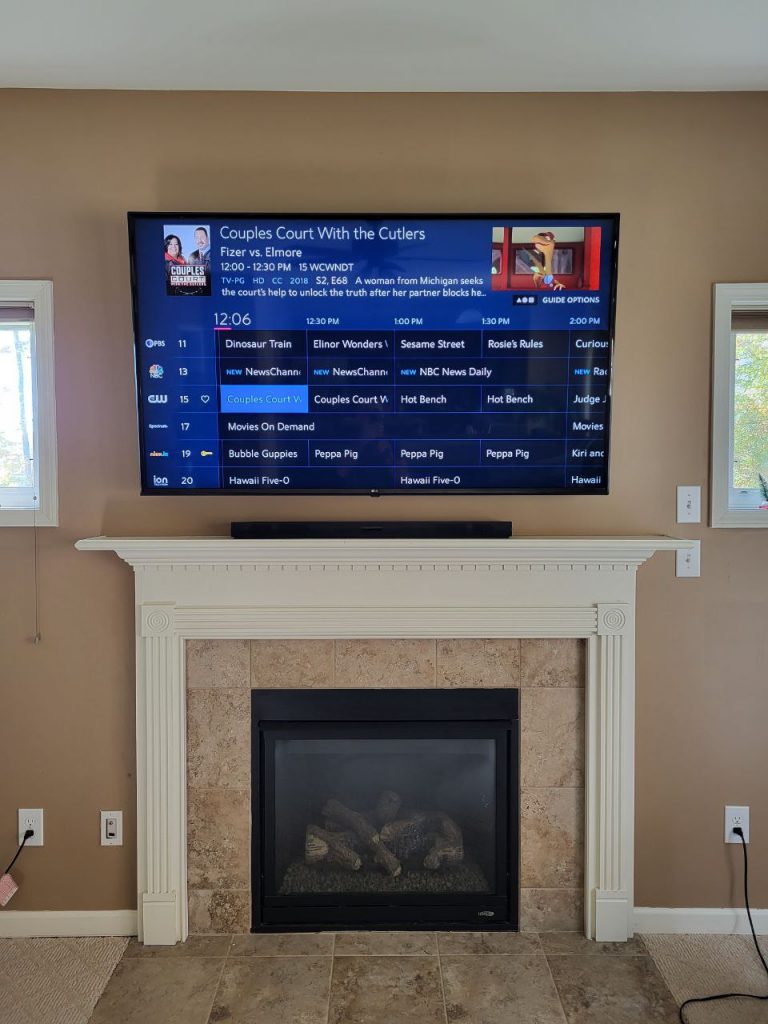 TV Installation. Wire concealement, Troy, NY. HandyDim