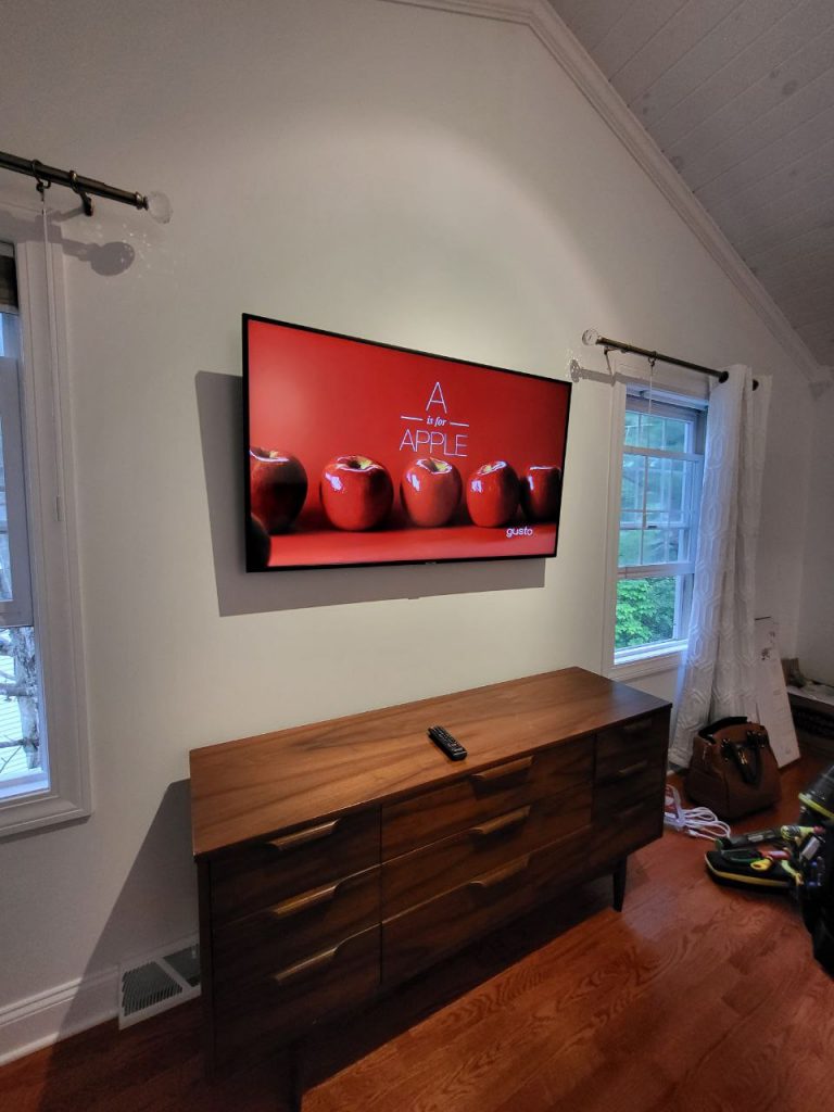 TV Installation. Wire concealement, Troy, NY. HandyDim